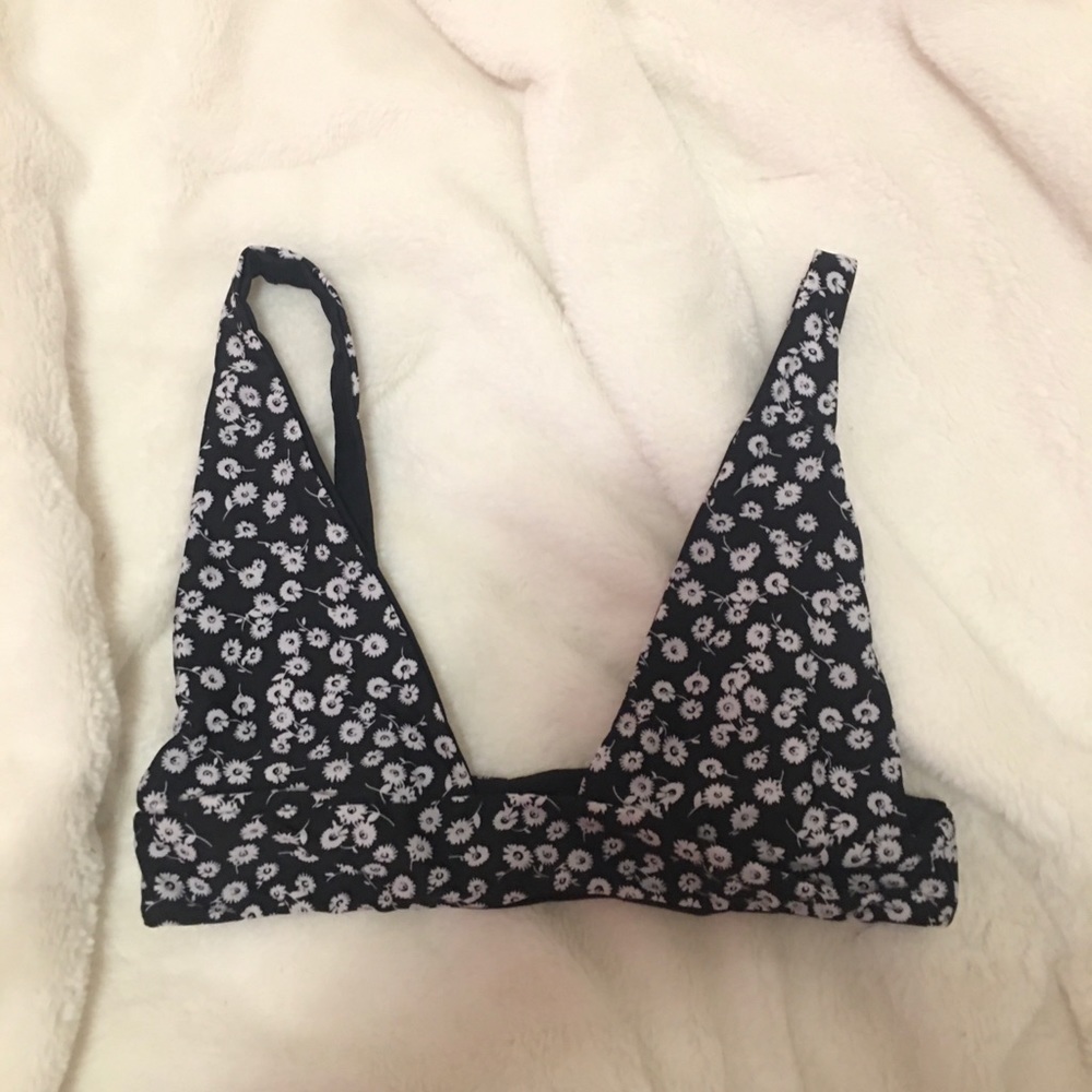 Floral bikini top